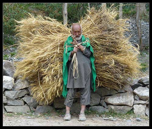 Děda se sklizní ve Skardu, foto Pavel Matoušek