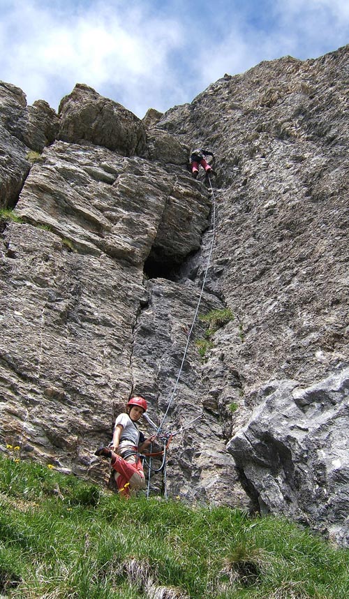 Ženská dvojka v prvé délce na Pierra Menta