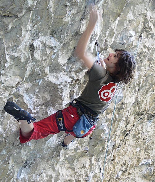 Adam Ondra v cestě Martin Krpan, 9a