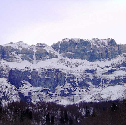 Ledy v údolí Fer à Cheval