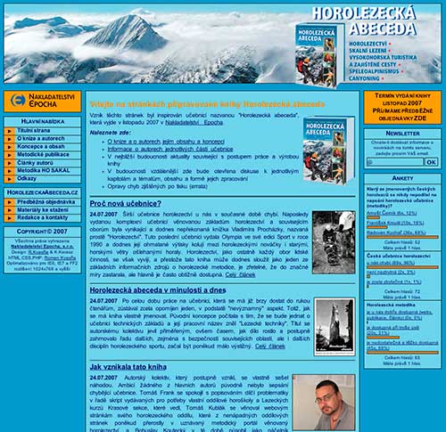 Horolezecká abeceda - webové stránky ke knize