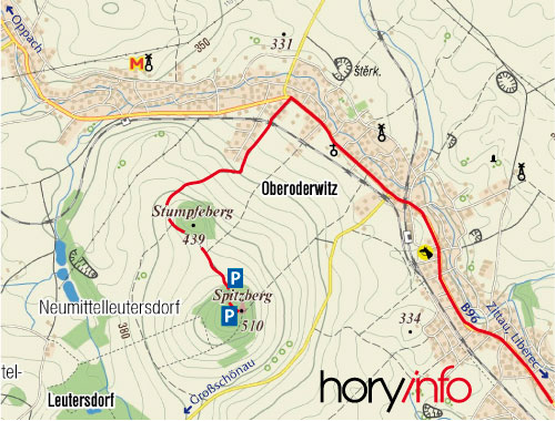 Příjezd na Oderwitzer Spitzberg