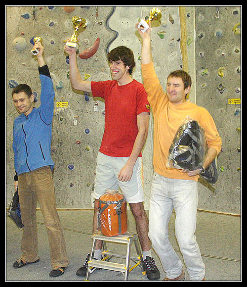 MČR 2008 v drytoolingu - vitězové Jozef Leško, Juraj Švingál a Stanislav Hovanec