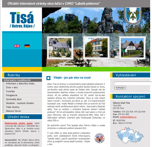 Webové stránky obce Tisá