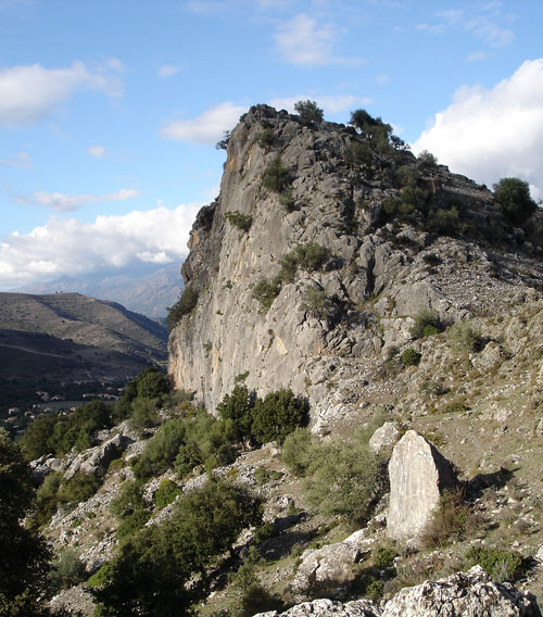 Caporalinu wall, spodní sektor