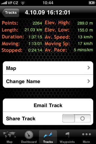 GPS Kit 3.3: záznam trasy