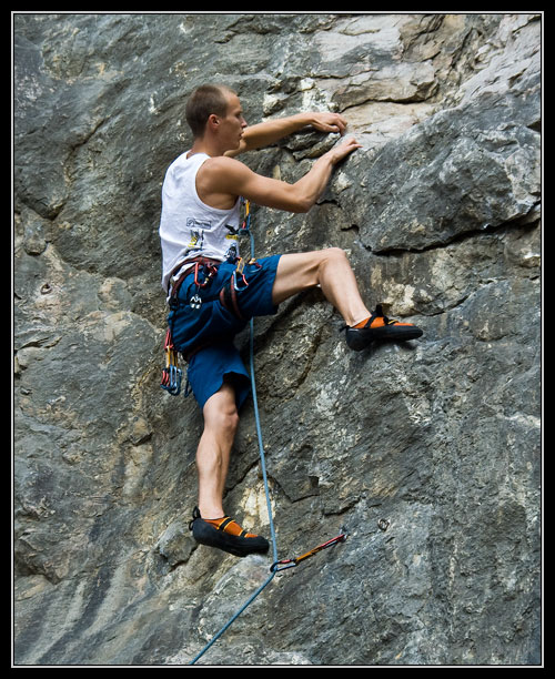 Libor Hroza při rekreačním lezení