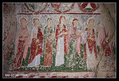 Fresková výzdoba v Hadím kostele.