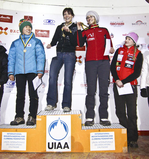 Vítězky ze Saas Fee 2010: Jeong Woon Wha, Stéphanie Maureau, Radka Petkova, Lucka Hrozová