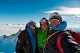 Stephan Siegrist a Dani Arnold a Thomas Senf (zleva) na vrcholu Torre Egger, Patagonie