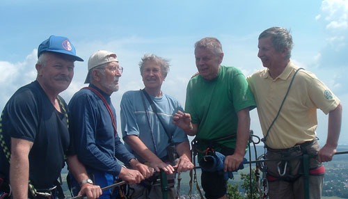 Poslední výstup Oldy Kopala - na vrcholu Spitzbergu