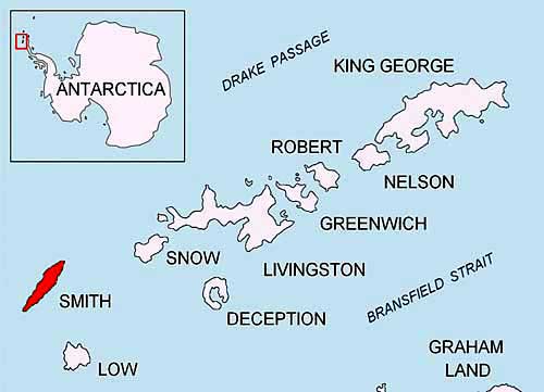 Antarktické ostrovy a Smith island