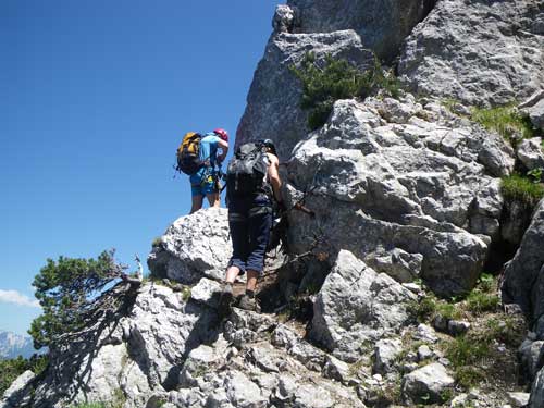 Klettersteig Katrin - Nástupové skalky