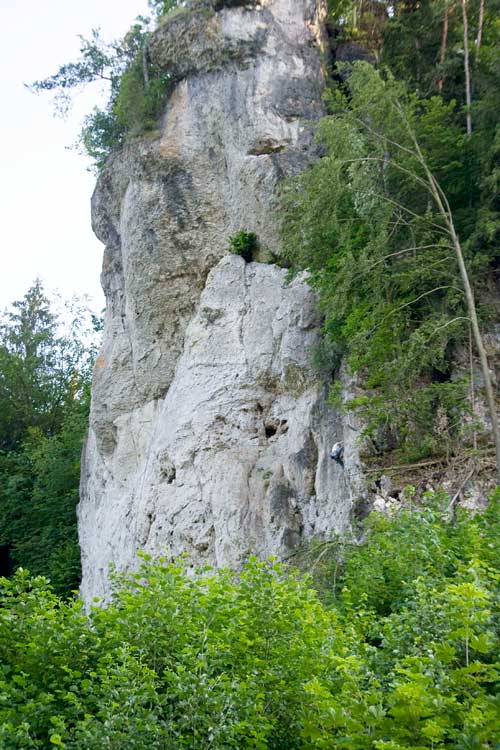 Wolkensteiner Wand má až 45 metrů