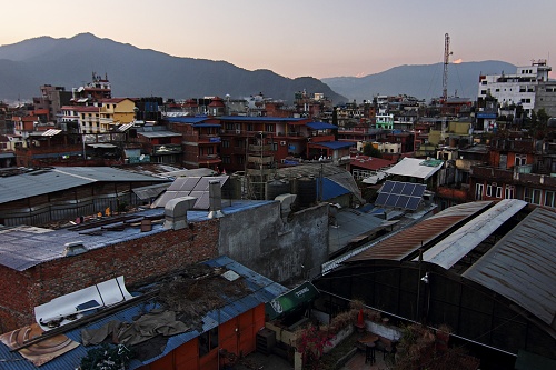 Tak tady to pokaždé začíná - nekonečné bludiště Thamelu v Kathmandu. 