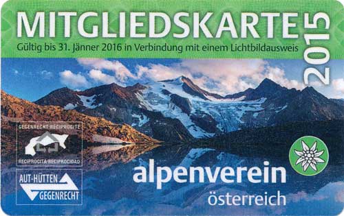 Průkaz Alpenverein 2015