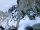 Rozchrastaná sněhová rampa 16.-18. délka - konec legrace, začíná ozajistný alpinismus ..