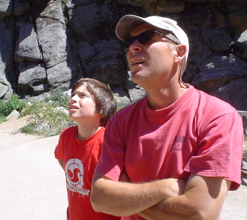 Allen se synovcem Ethanem, Boulder Canyon, Colorado 2007