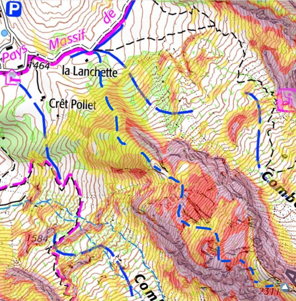 Mapa Mont Rachais