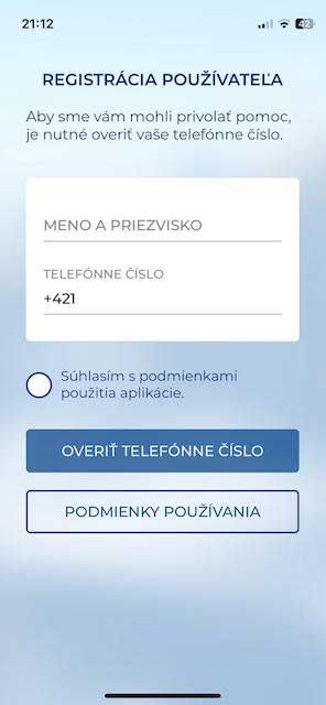 Registrace uživatele - pozor na slovenskou předvolbu